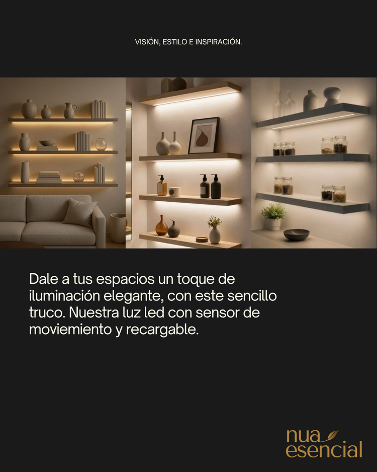 Luz LED Recargable con Sensor · Iluminación Inteligente para el Hogar