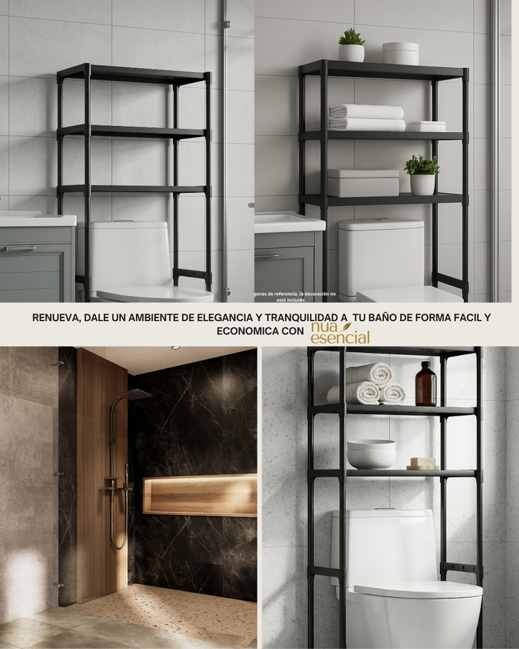 Estante organizador de baño vertical